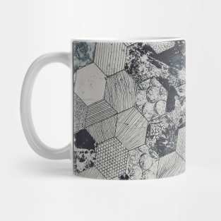 Grey And Black Hive Pattern Mug